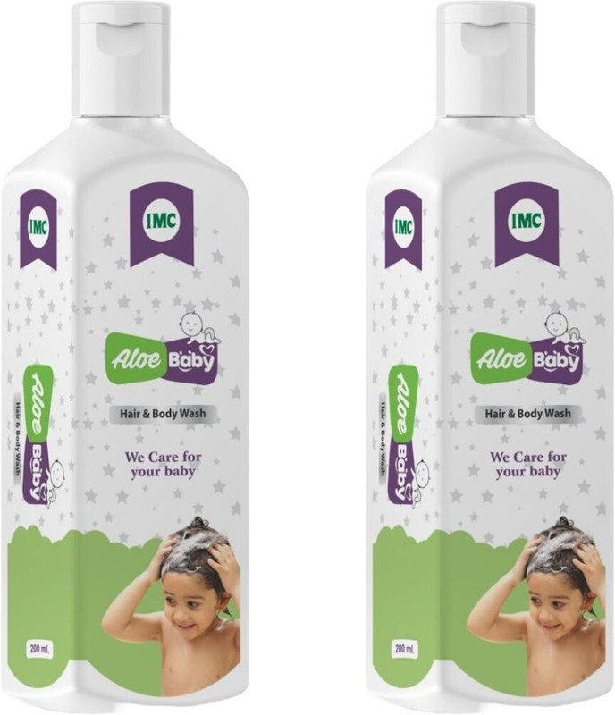 IMC Aloe Baby Hair & Body Wash | Soft Skin, Fights Dryness, No Dandruff/Lice(2 x 100 ml)