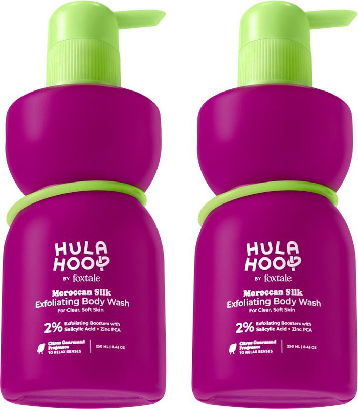 Foxtale Hula Hoop Exfoliating Body Wash Pack of 2 | Exfoliates & Smoothens(2 x 250 ml)