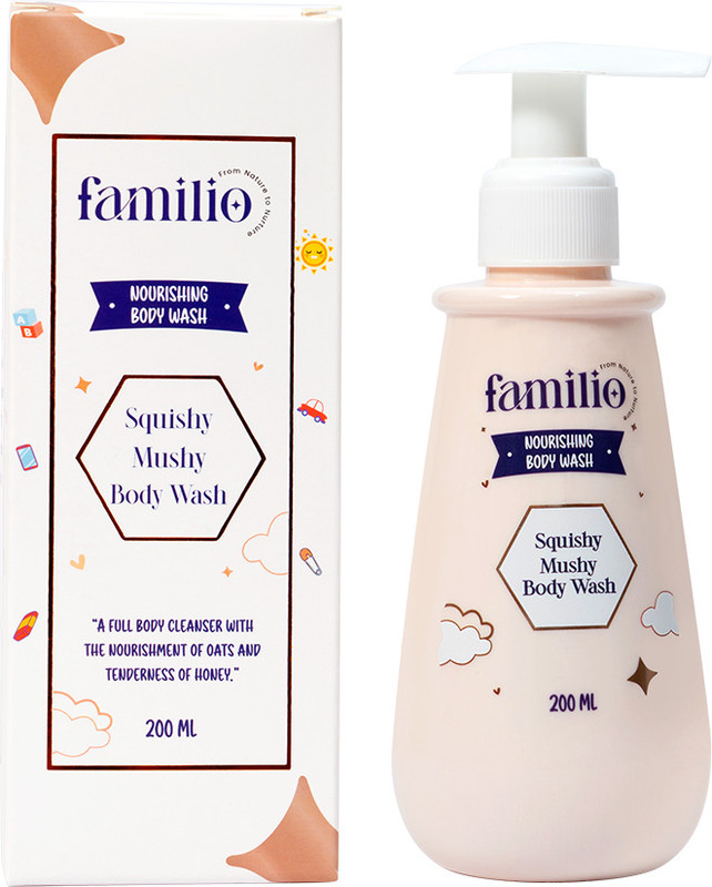 FAMILIO Squishy Mushy Body Wash for Baby's Skin with Natural Ingredients(200 ml)