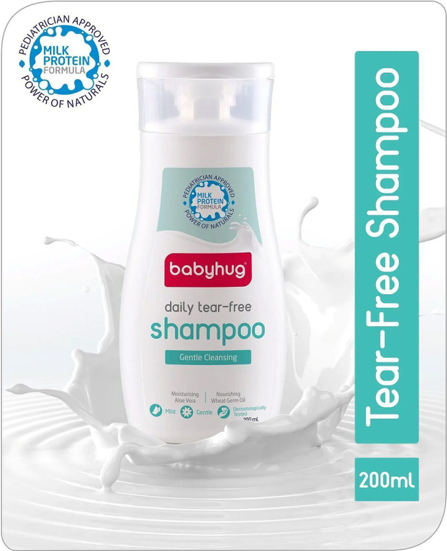 babyhug Natural Baby Hair Shampoo Body Wash Aloe Vera Daily Use – Safe for Baby 200 ML(200 ml)