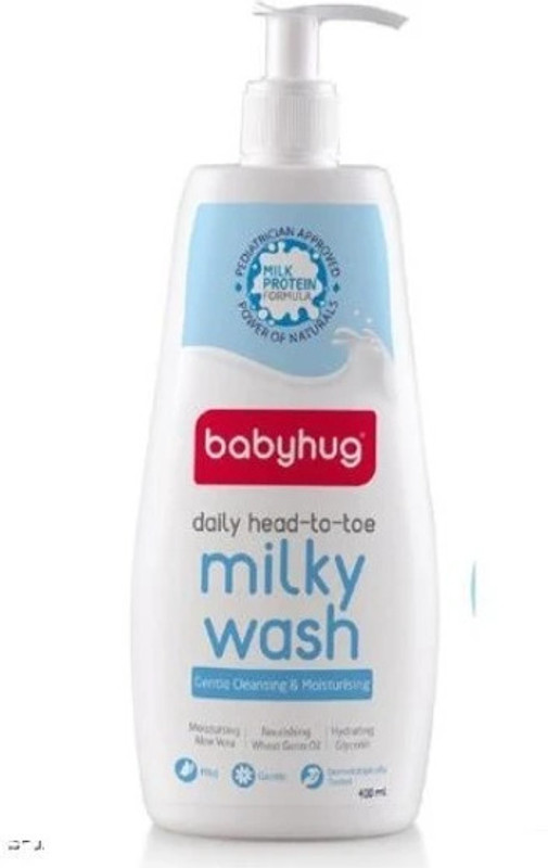 babyhug Gentle Cleaning & Moisturising Daily Head to Toe Milky Wash(400 ml)