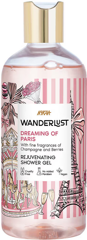 NYKAA Wanderlust Dreaming of Paris Shower Gel with Champagne and Berries(300 ml)