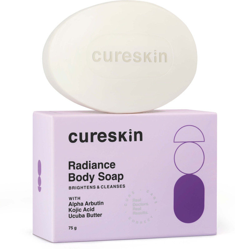 cureskin Radiance Body Soap | For Pigmentation & Sun Damage | Kojic Soap for Men & Women(75 g)