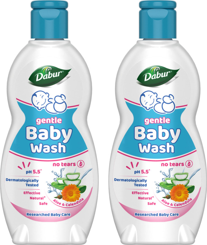Dabur Baby Wash: Gentle Nourishing Baby Wash with No Harmful Chemicals(2 x 200 ml)