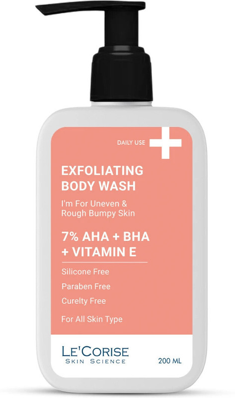 Dr. Alies Professional 7% AHA BHA Exfoliating Body Wash | De-Tan Glycolic & Salicylic Acid Shower Gel(245 ml)