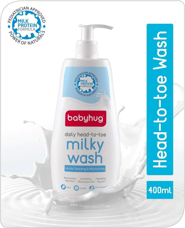 babyhug Daily Baby Wash 400ml | Milk Protein Baby Wash(400 ml)