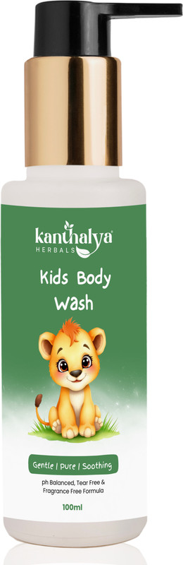 Kanthalya HERBALS Kids Body Wash | Gentle, Pure & Soothing | Tear & Fragrance Free Baby Body Wash(100 ml)