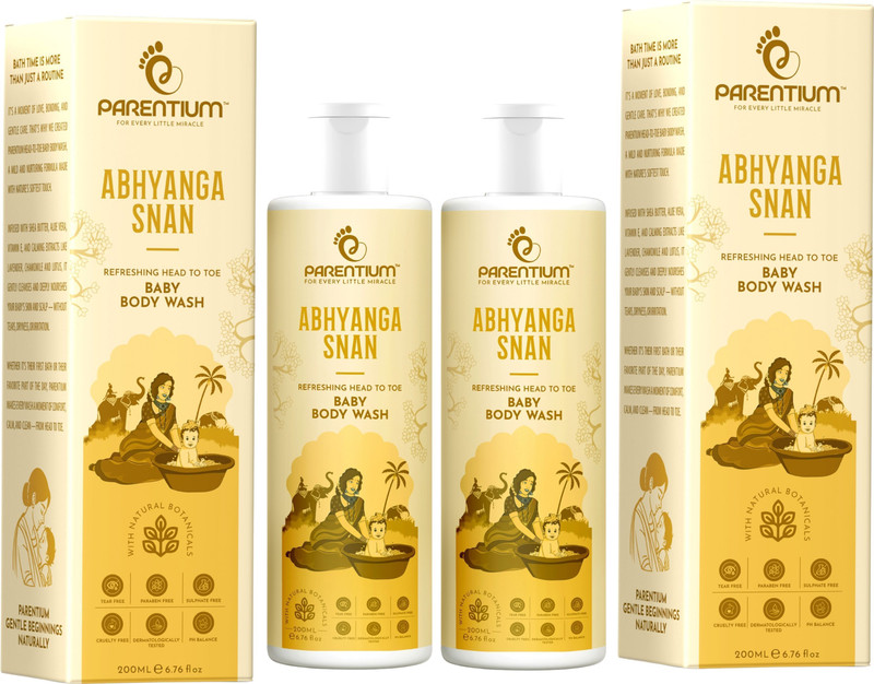 PARENTIUM Abhyanga Snan Baby Body Wash – Refreshing Head-to-Toe Watermelon Infused Formula(2 x 200 ml)
