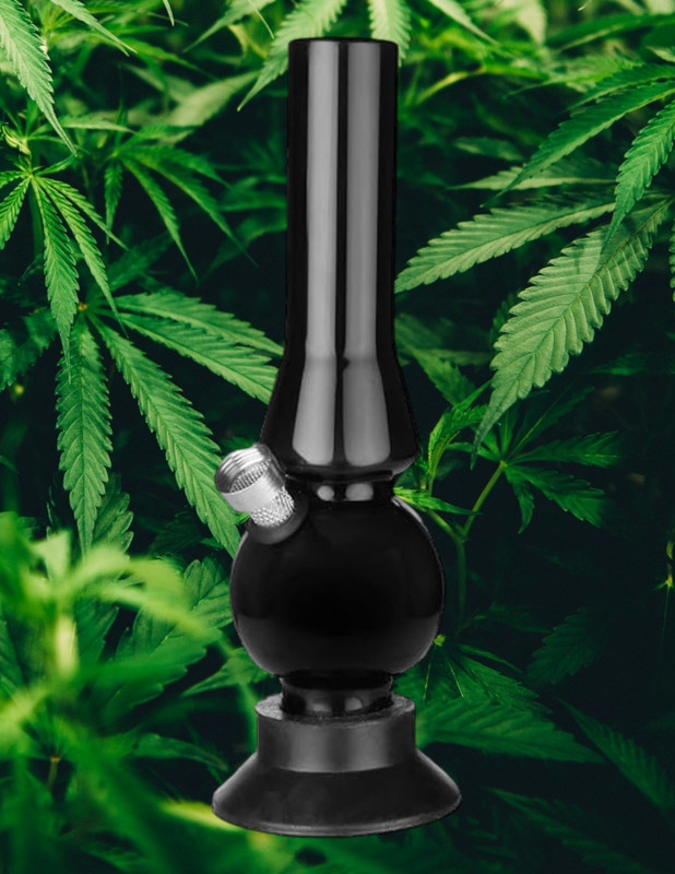 Badabong 8 inch Acrylic Bong RJ-01 Black Beer Bong Funnel(201 mll)