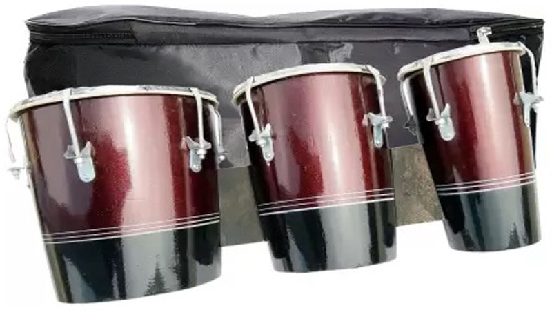 GT manufacturers Shiney Three set Bongo With Bag RB3SB Wooden Bongo(21 cm)