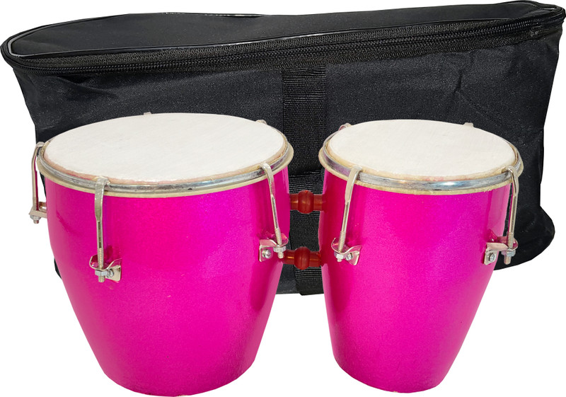 GT manufacturers Metallic Pink Colour finish Bongo with Bag Wooden Bongo(17 cm, 13 cm)
