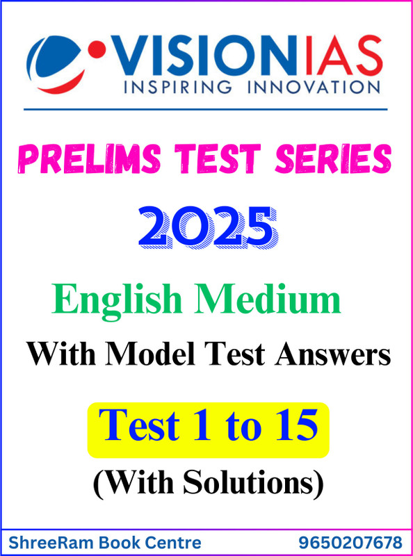 Vision IAS UPSC prelim test series 2025 Digi Study Lab.in Vision IAS Prelims Test Series 2025 | Test 1 to 15 with Solutions | English Medium | Latest | For UPSC Civil Services Exam 2025 | Photocopy B&W(Staple Bound, Vision IAS)