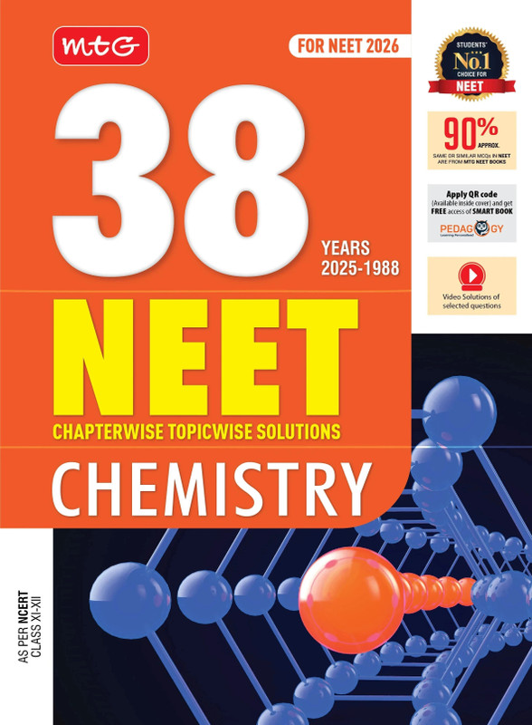 MTG 38 Years NEET Previous Year Solved Question Papers Chemistry PYQs Chapterwise Topicwise Solutions For 2025-2026 Exam | Get Free access of Video Solutions & Smart Book(Paperback, MTG Editorial Board)