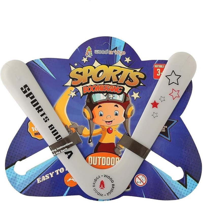 woodbridge Silver Booma 2 Wings Right Handed, Left Handed Returning Boomerang(Silver)