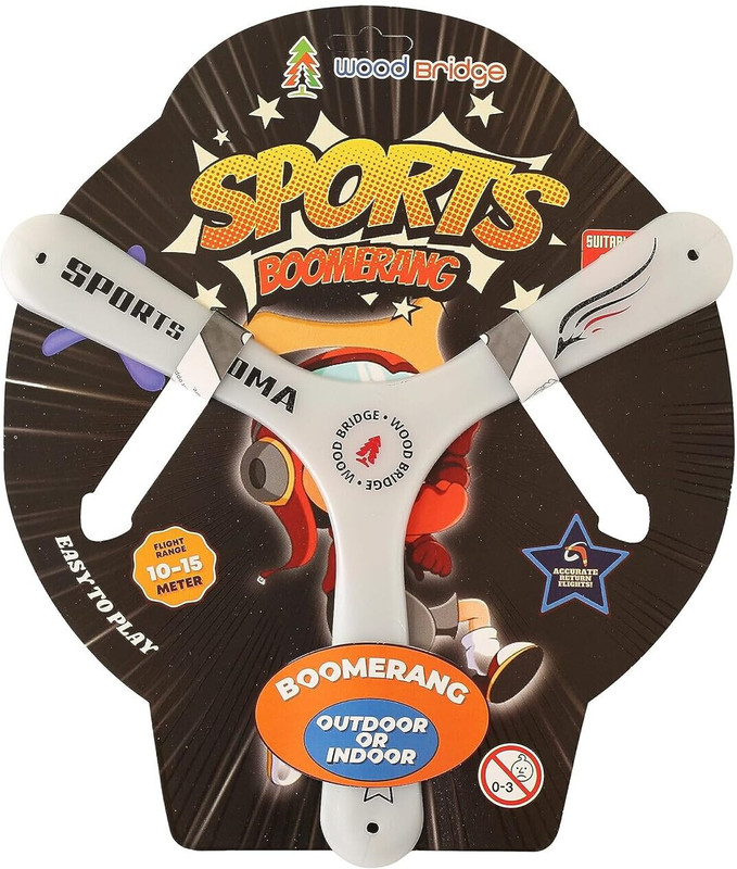 Helium Silver Boomerang Flying Throw Right Handed, Left Handed Returning Boomerang(Silver)