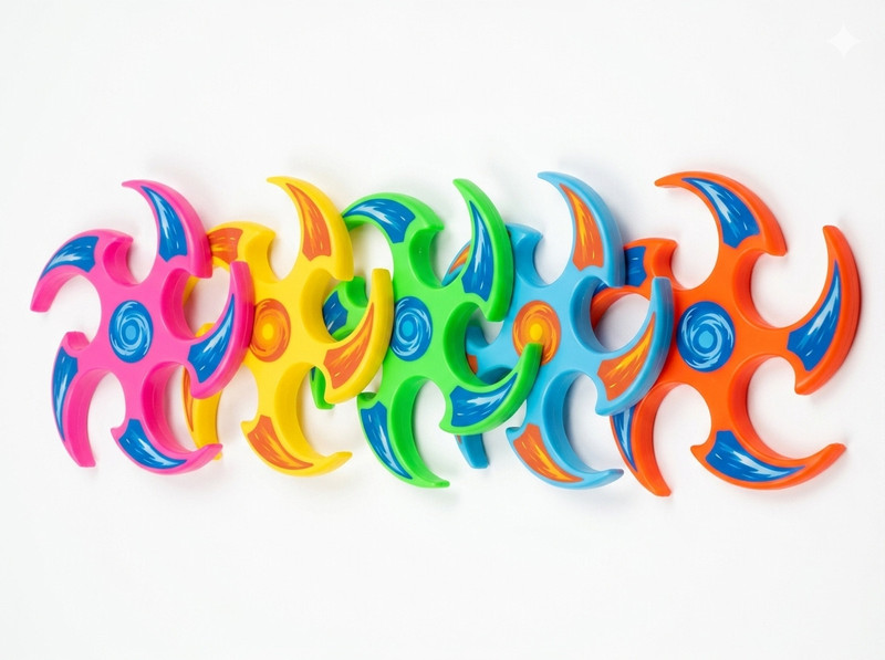 spyvora BRCOMBO5 Right Handed Returning Boomerang(Pink, Blue, Green, Yellow, Red)
