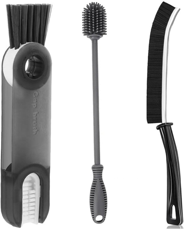 SARTHU Multifunctional Cleaning Brush Pack of 3 Kitchen & Home Cleaning Tools(Black)