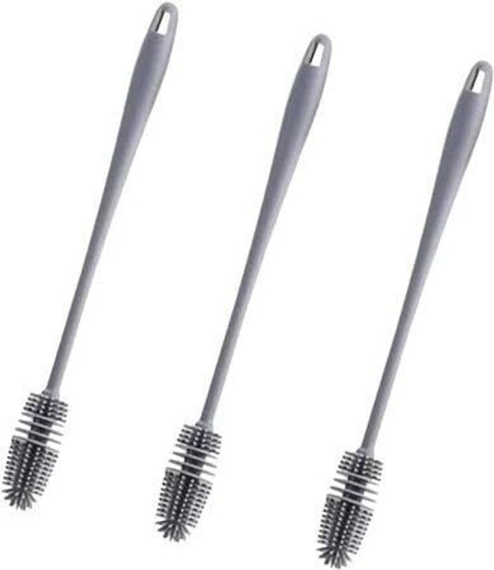 MARMORIS ECOM Silicon Multipurpose Cleaning Brush suits for glass, flasks, mugs, Baby Bottles(Grey)