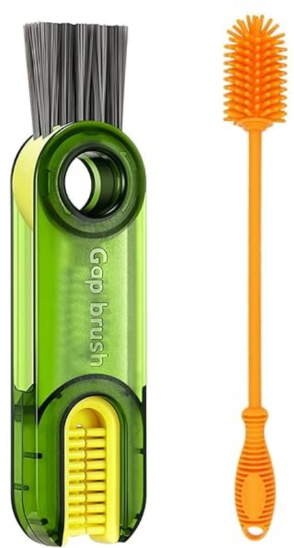 SARTHU 3 in 1 Multifunctional Cleaning Brush Silicone Bottle Brush,Water Bottle Cleaner(Random Multicolor)