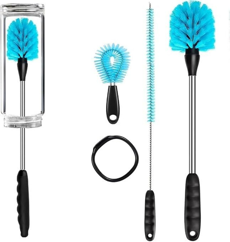 avnish Bottle Cleaning Brush Straw, Cup Lid Curved Bristle 3pc Long Handle Wash Tumbler(Multicolor)