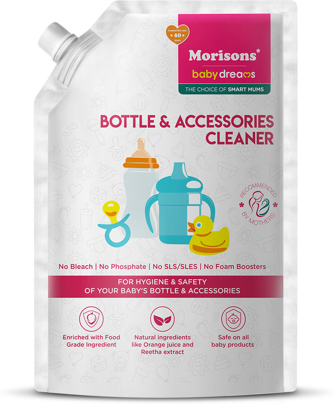 Morisons Baby Dreams Bottle & Accessories Cleaner - Refill Pack 500ml(White)