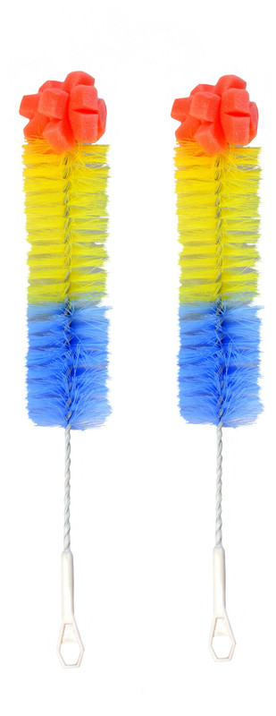 Mast Long Handle Cleaning Brush for Jars, Bottles, Thermos, - Size: Big (Pack of 2)(Multicolor)