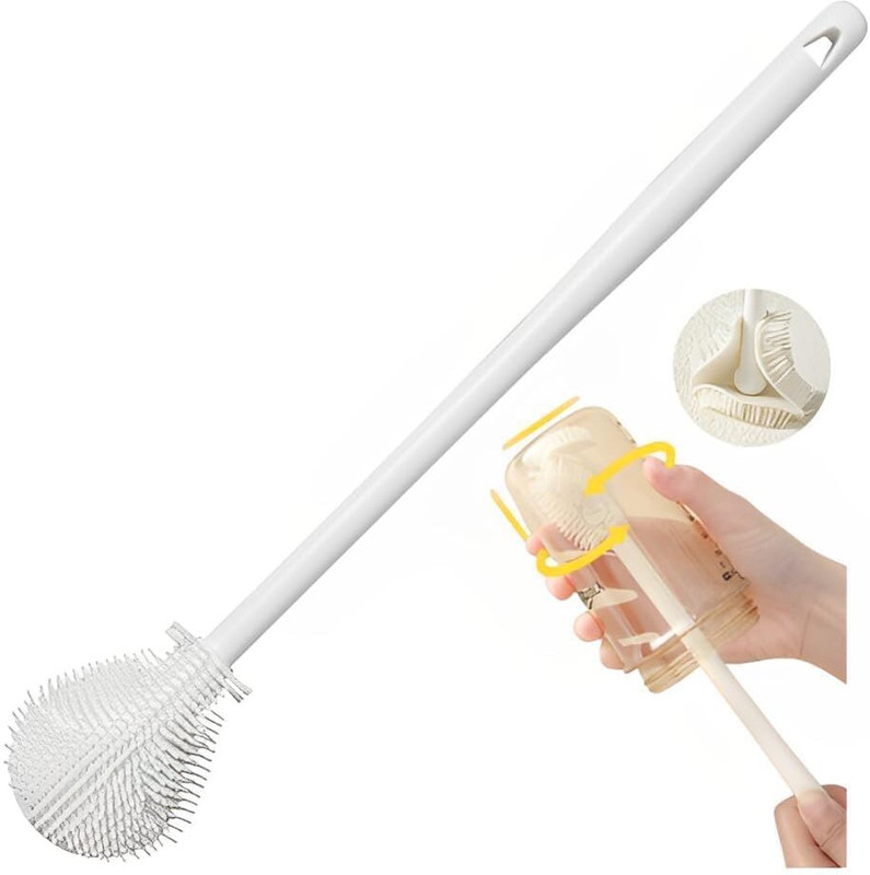 skyunion Multi-Functional 2024 Upgraded Silicone Bottle Cleaning Brush(White)