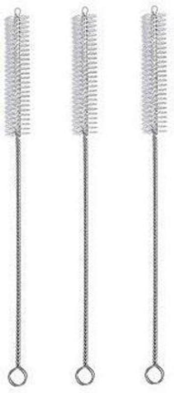 Qweezer Stainless Steel Straw Cleaning Brush Drinking Pipe, 23mm 3Pcs(White)