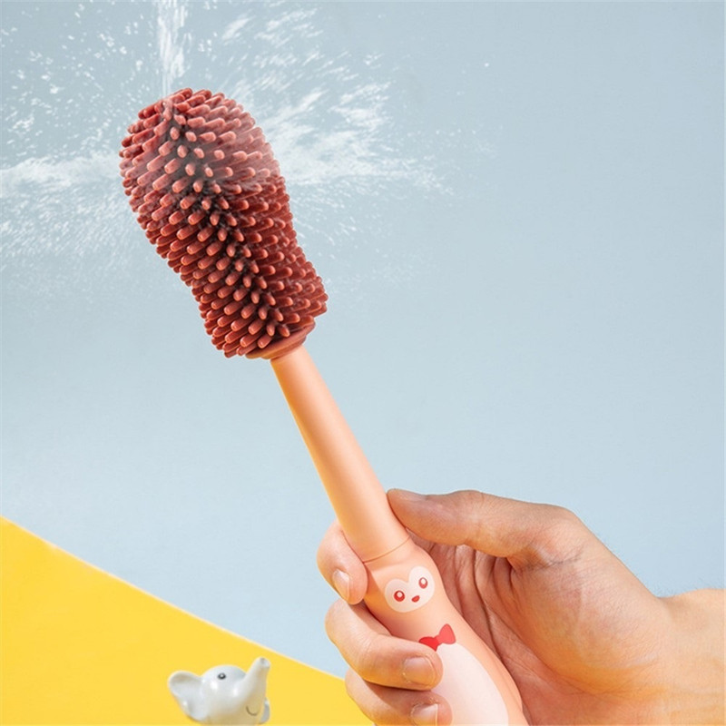 JUBLYN 4-in-1 Silicone Baby Bottle Cleaning Brush Set(Multicolor)