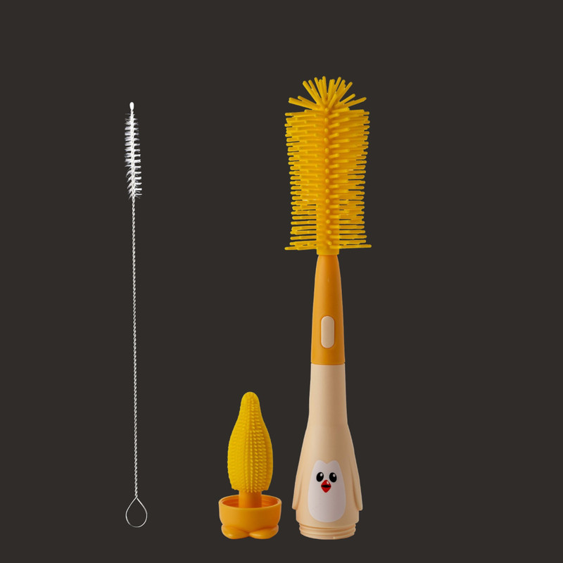 Nvskids Bottle Cleaning Brush 3in 1(Yellow)