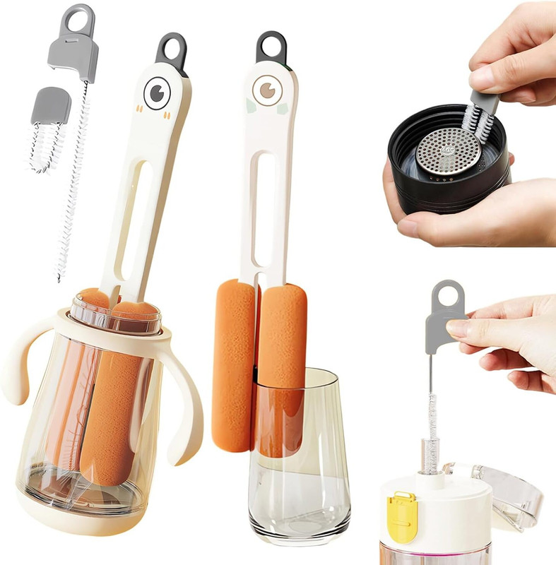 ARKONNECT 4-in-1 Cleaning Brushes for Baby Bottle/Water Bottles/Mug(Multicolor)
