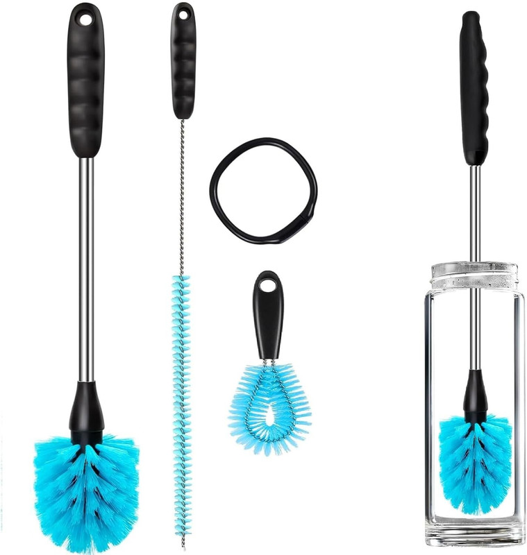 REVATAKG 3Pcs Bottle Cleaner Brush Set, 15 inch Long Handle(Multicolor)