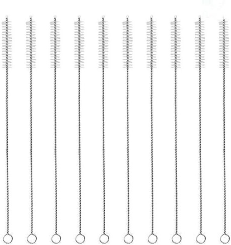 Kush Sales Straw Cleaner Brush White Bottle Cleaning Brushes Nylon Tube Brush Hook and Loop(White)