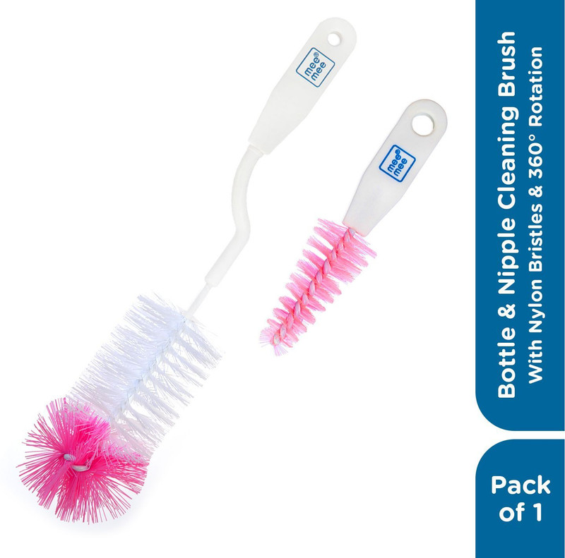 MeeMee Bottle and Nipple Cleaning Brush (Pink)(Pink)