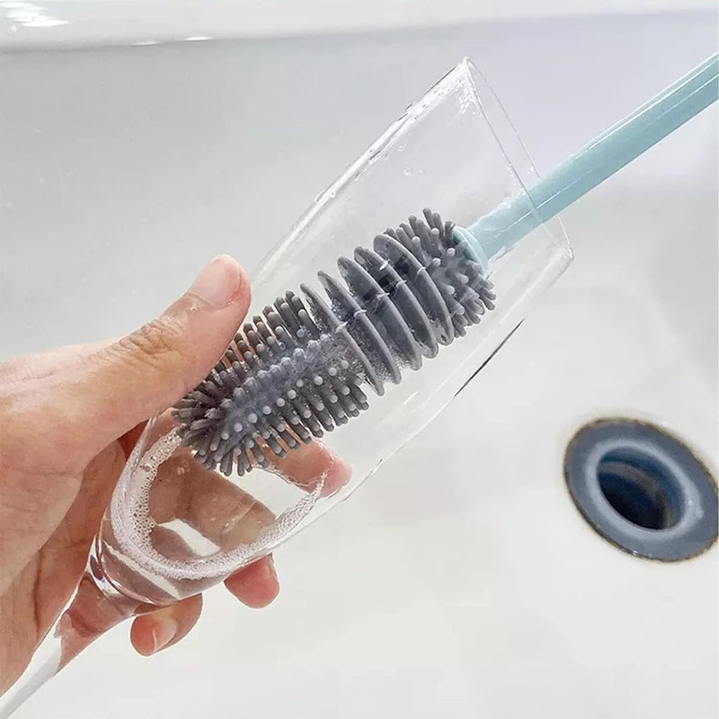 BRIJAZA Cleaning Brush for Sipper Shaker Gym Bottle Water Bottle(Grey)