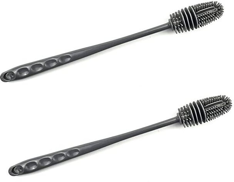 Vadhavan 2Pcs Bottle Brush 13'' Long Handle Silicone Water Bottle Brush(Grey)