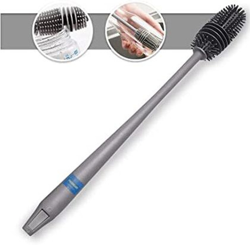 DAZZIBOA Bottle Cleaning Silicone Brush with Long Handle for Any Water Bottle Pack of 2(Multicolor)