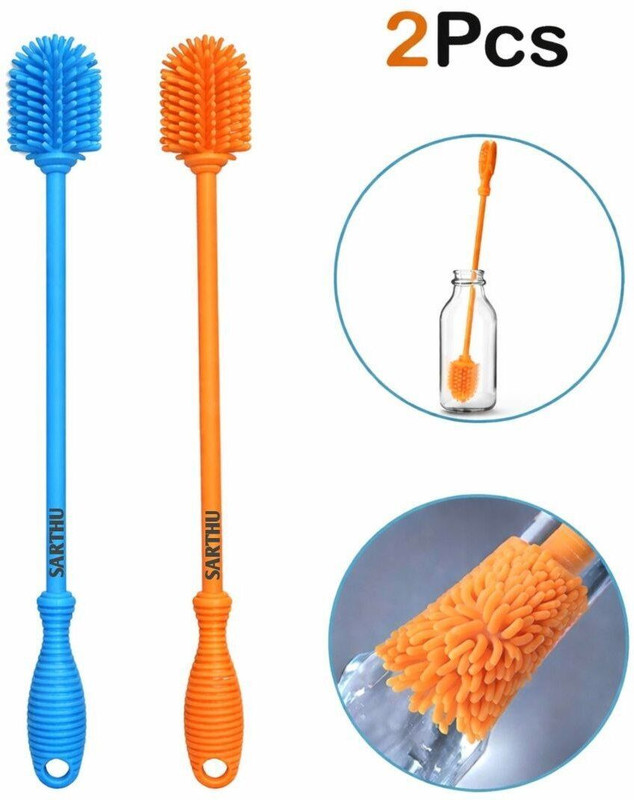 SARTHU Water Bottle Cleaning Brush for Washing Narrow Neck Containers And Sports Bottle(Multicolor)