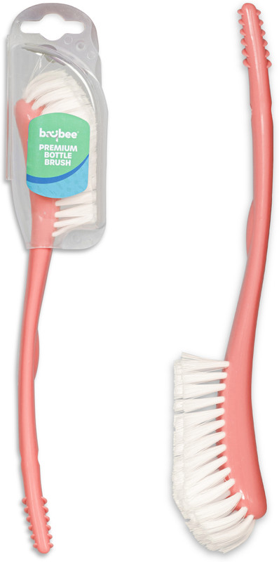 baybee 2 in 1 Premium Baby Feeding Bottle Cleaning Teat Brush Nipple Base Cleaner(Dark Pink)