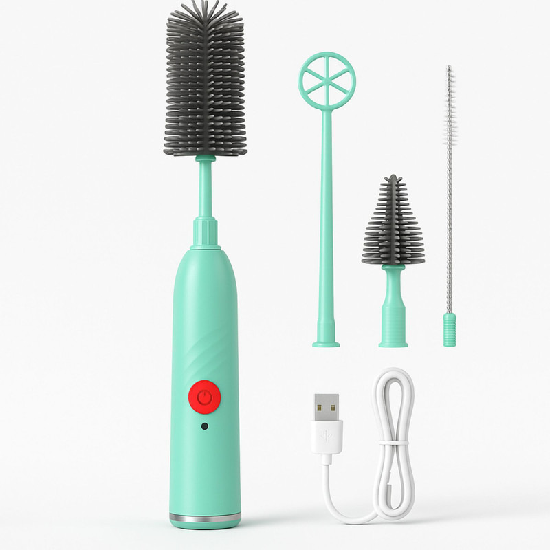 The Little Lookers Baby Electric Bottle Brush Cleaner(Green)