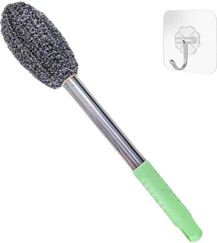 QUEBLISS Bottle Jar Toilet Cleaner Brush Scrubber with Long Handle(Multicolor)