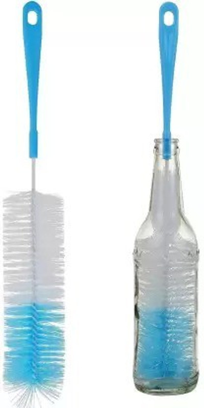 ARIZON Small Bottle Cleaning Brush for Glass / Plastic / Water/ Narrow Neck Pack of 2(Blue)