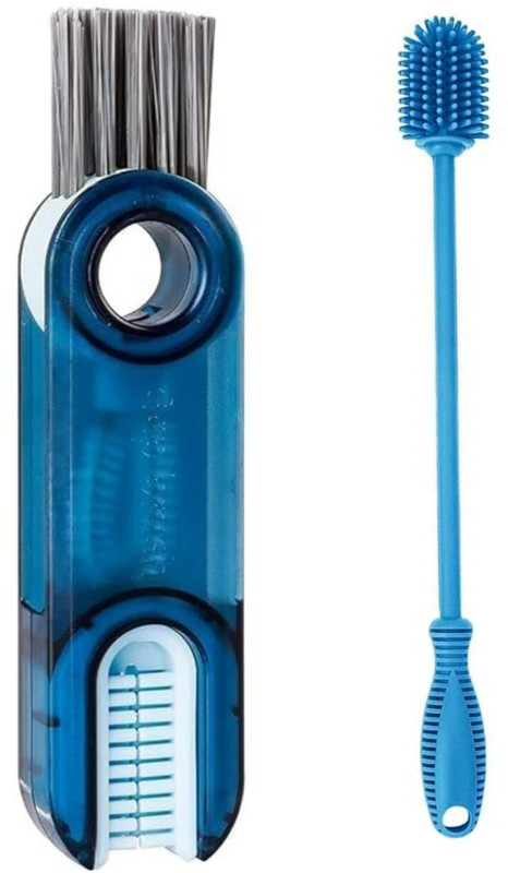 HIDIX Combo Pack of 2 Bottle Cleaning Brushes – 3 in 1 Multifunctional Cleaning Brush(Multicolor)