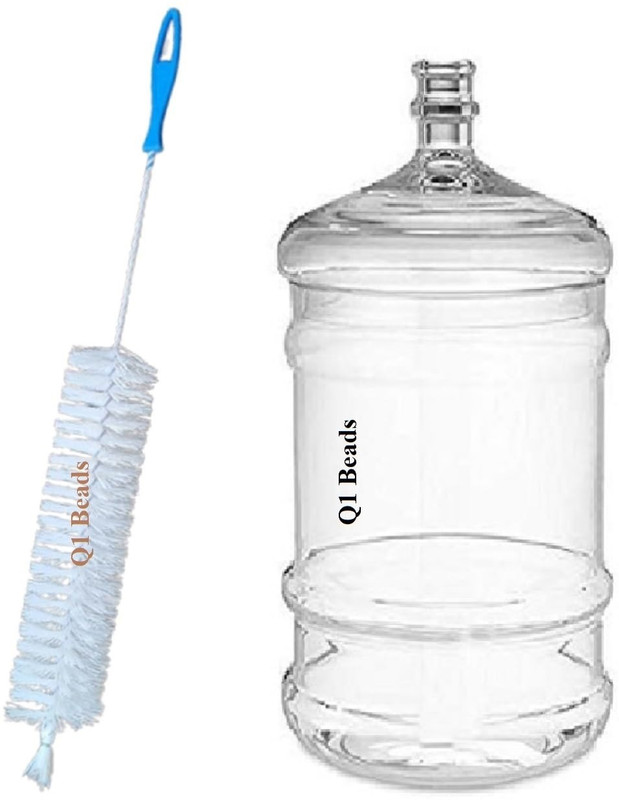 Q1 Beads Bisleri water bottle cleaning brush for 20,25 liters jars 600 mm long 80 mm wider(White)