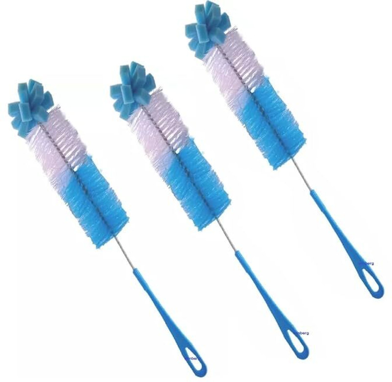 Clivemont Bottle Cleaning Brush Pack of 3,Easy to Clean Bottle Glass Surface(Multicolor)