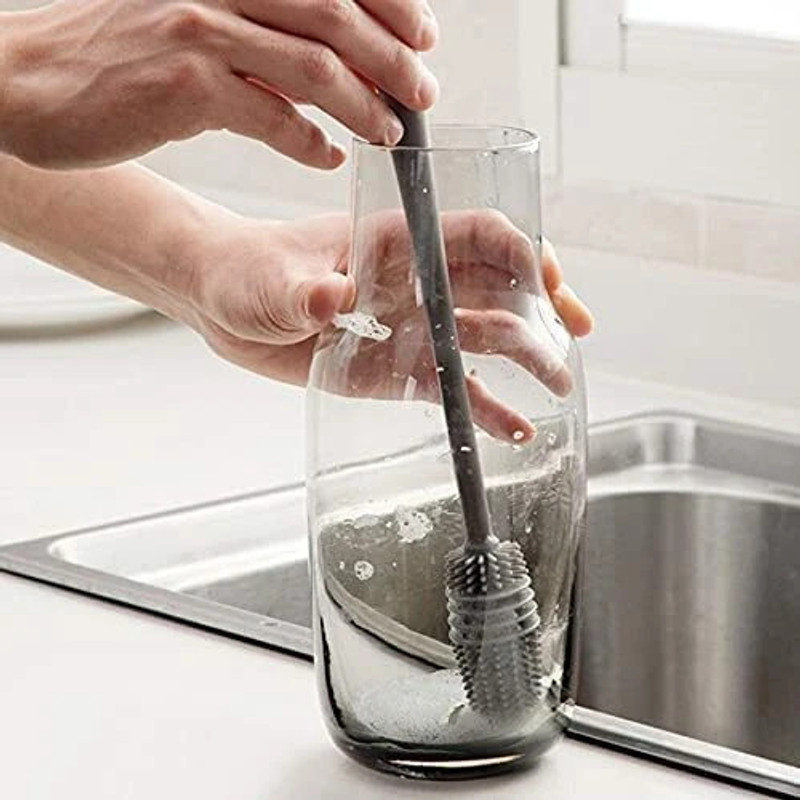 Jariwala Enterprise Bottle Cleaning Brush for cleaning Water Bottle, Vase and Glassware(Multicolor)