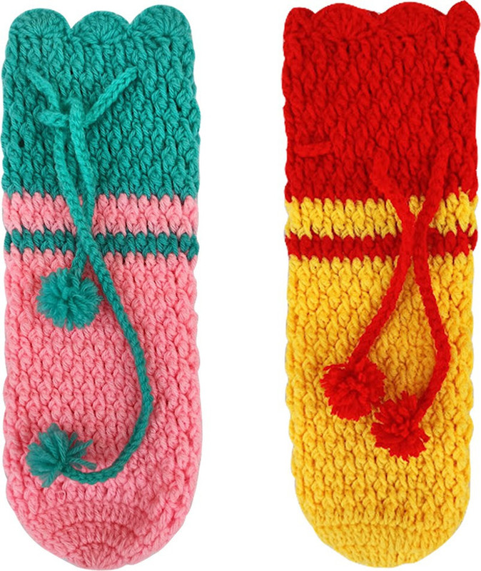 daily buy High Quality Handmade Cotton Feeding Bottle Cover(Yellow, Green, Pink, Red)
