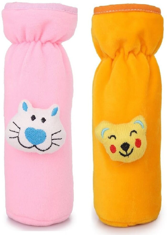 Trivika And Sons Baby Bottle Feeding Cover Tote Bag Carrier Bag, Size-20x8x8cm(Pink, Yellow)