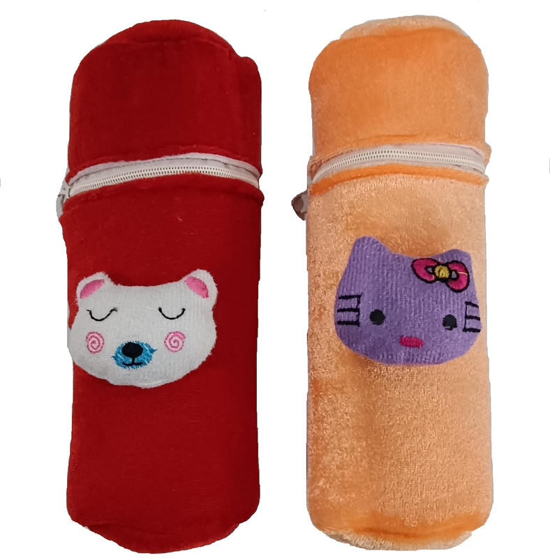 PADDY BABY Baby feeding chain bottle cover pack of 2(Red, Orange)