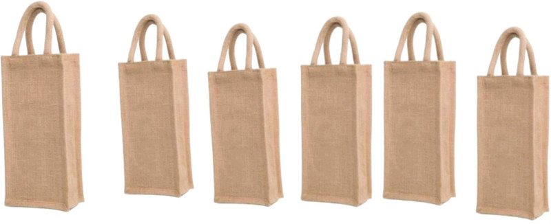 MADE4GOOD JUTE BOTTLE COVER PACK OF 6(Cream)
